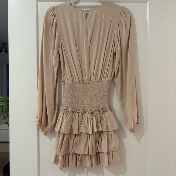 Tan Ruffle Dress - Picture 4 of 6